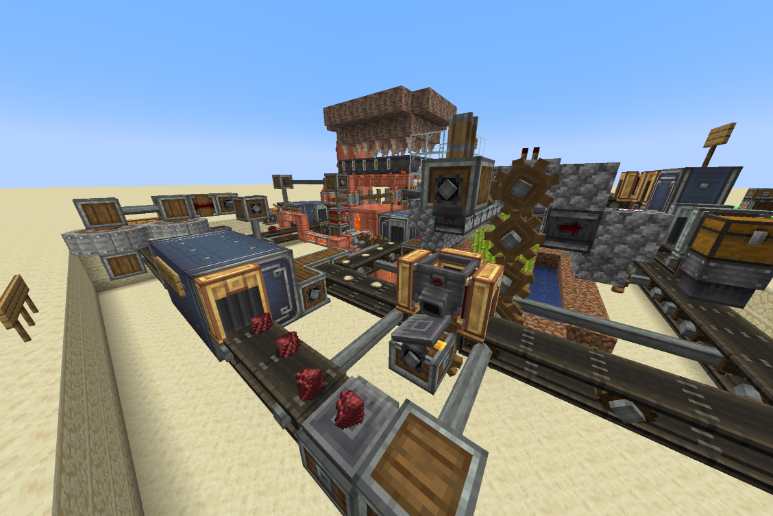 action shot of a weighted ejector ejecting a blaze cake base onto a conveyor belt