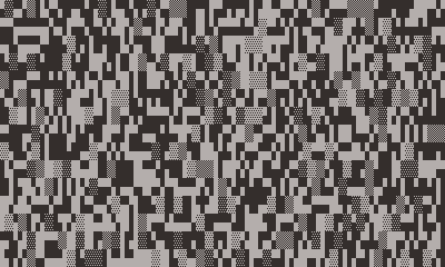 quick alternating patterns of glitchy-looking text characters