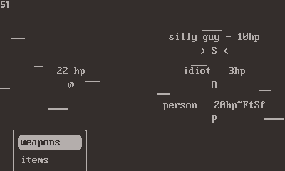 a GIF of a battle sequence, in which the player uses the Playdate's crank to cock an on-screen gun