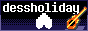 the text Dess Holliday, with a monster soul from Undertale or Deltarune and Dess guitar from Deltarune