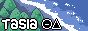 a forest landscape and blue sky, with the text Tasia and the therian symbols, theta and delta